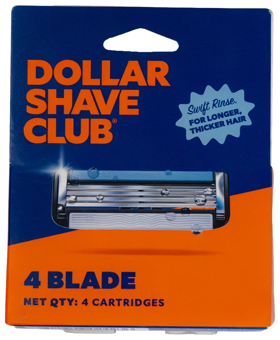 Dollar Shave Club India Refill Pack — four 4-blade replacement cartridges